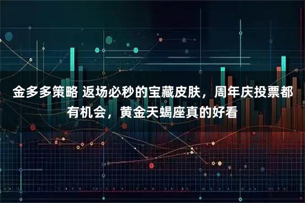 金多多策略 返场必秒的宝藏皮肤，周年庆投票都有机会，黄金天蝎座真的好看